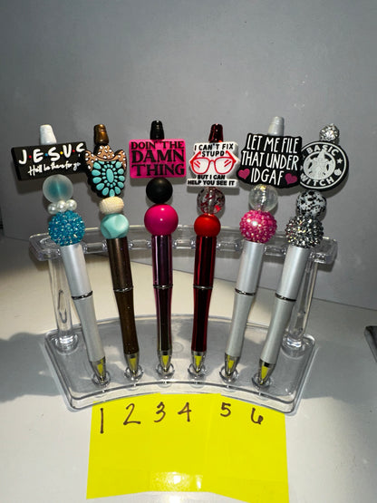 Silicone Focal Beaded Pens 8.00 each